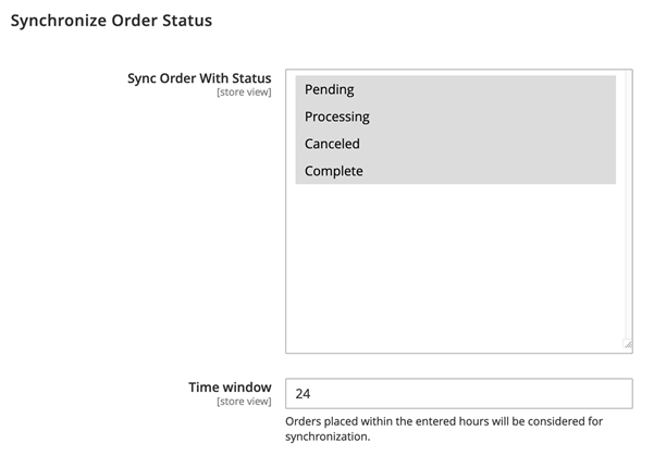 Synchronize the order status