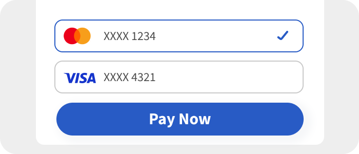 Use a saved card